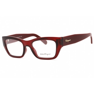 Salvatore Ferragamo Women's Eyeglasses - Transparent Red Rectangular Frame | SF2922 613