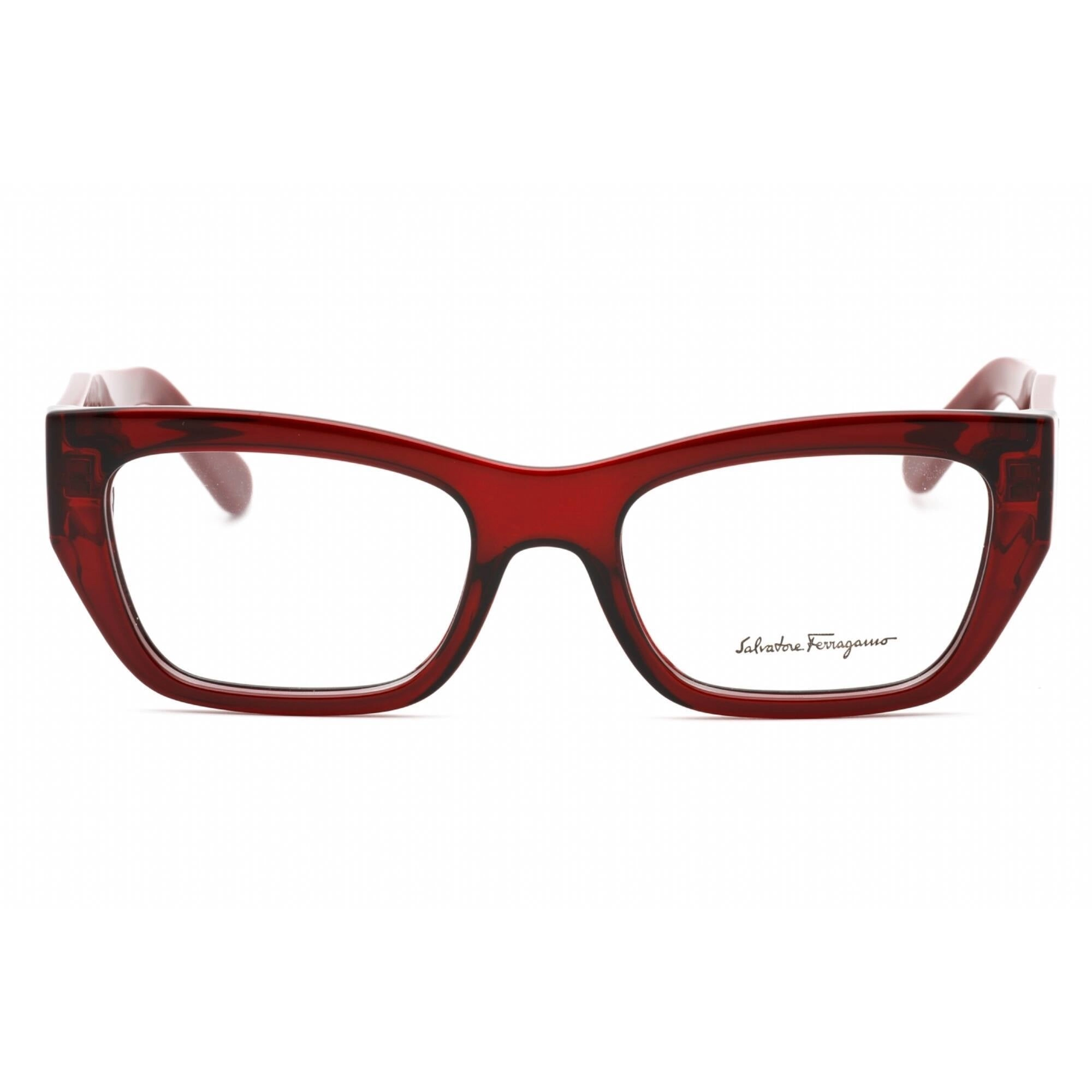 Salvatore Ferragamo Women's Eyeglasses - Transparent Red Rectangular Frame | SF2922 613