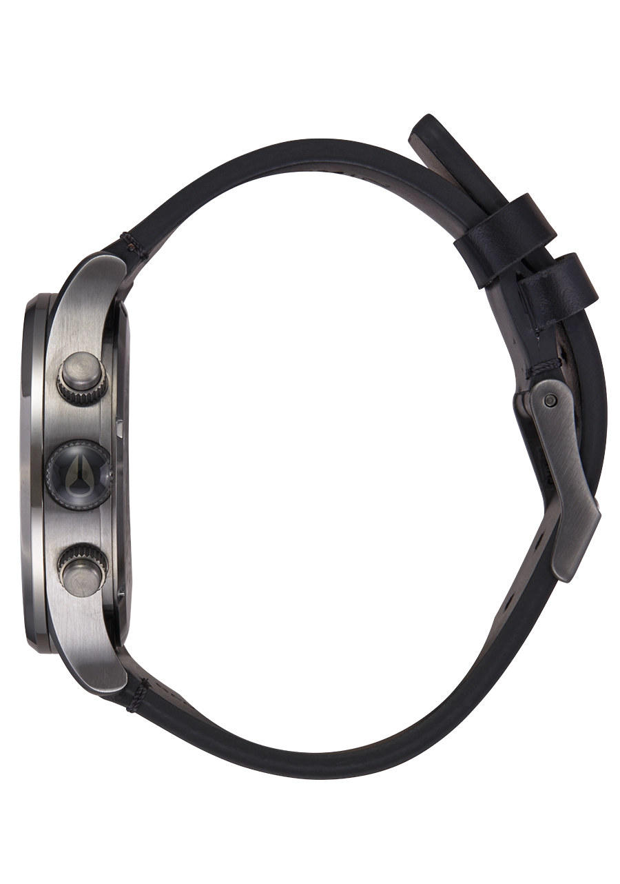 Sentry Chrono Leather - All Gunmetal / Black