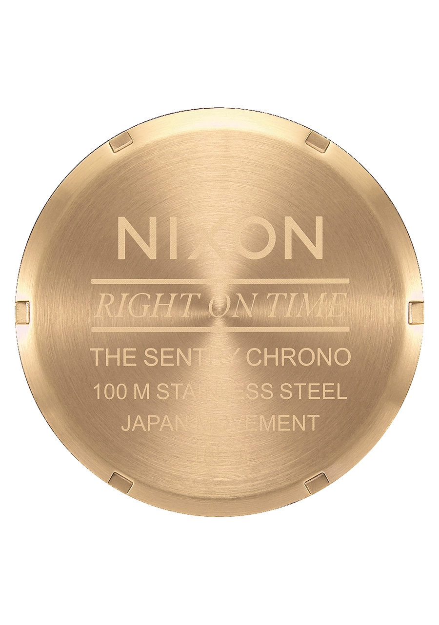 Sentry Chrono Leather - Gold / Indigo / Brown