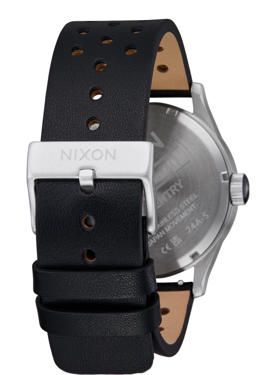 Sentry Leather - Chrome / Silver Sunray / Black