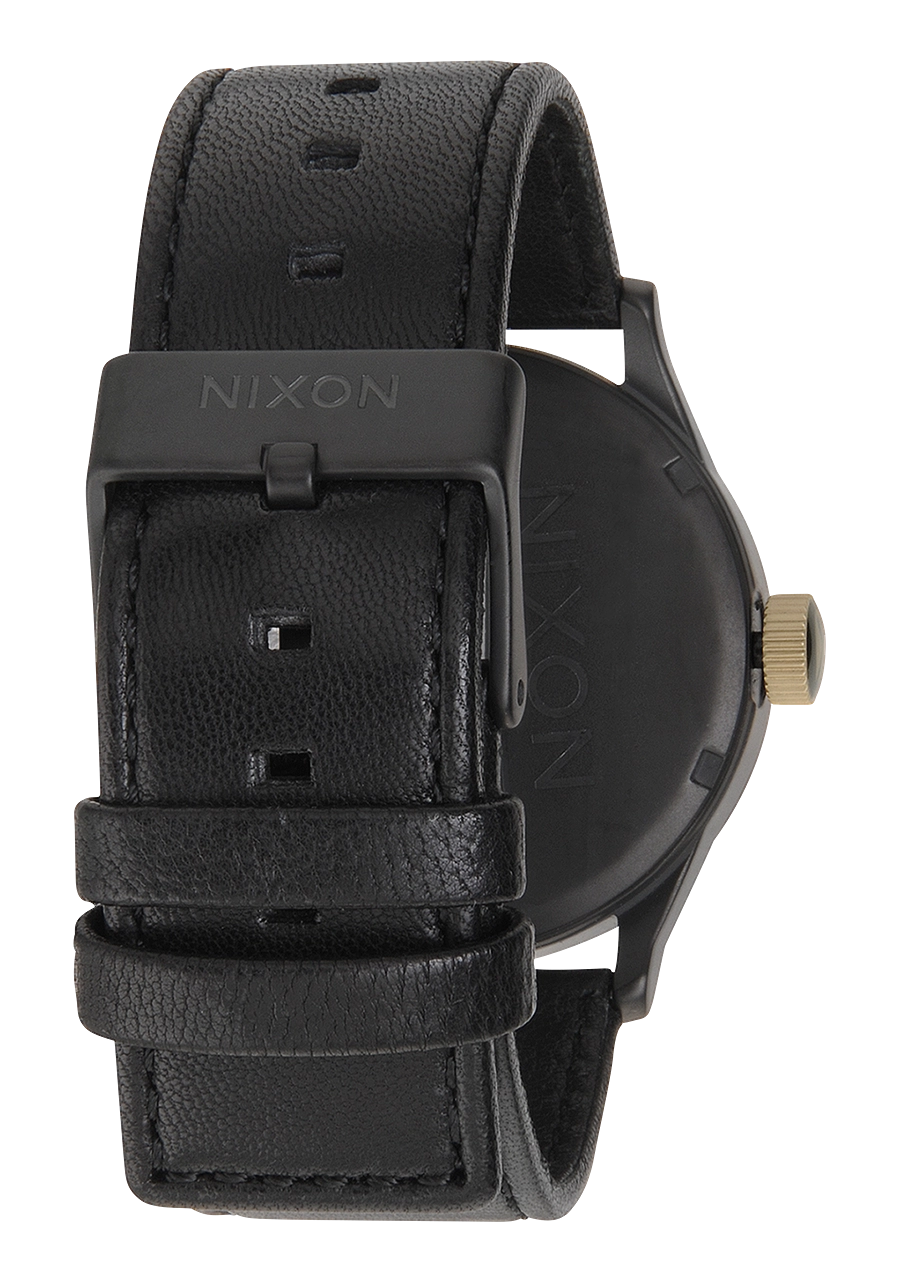 Sentry Leather - Matte Black / Gold
