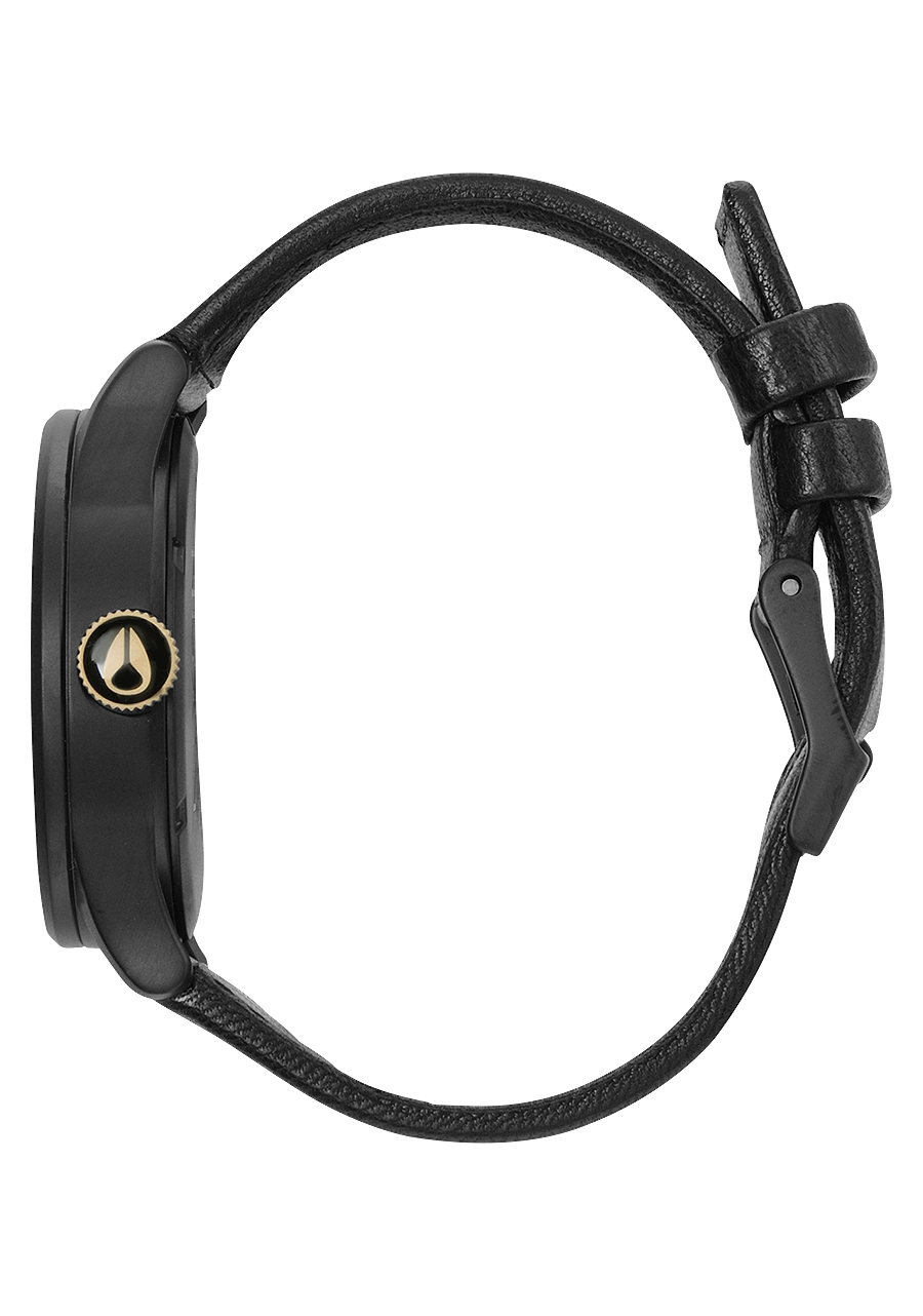 Sentry Leather - Matte Black / Gold