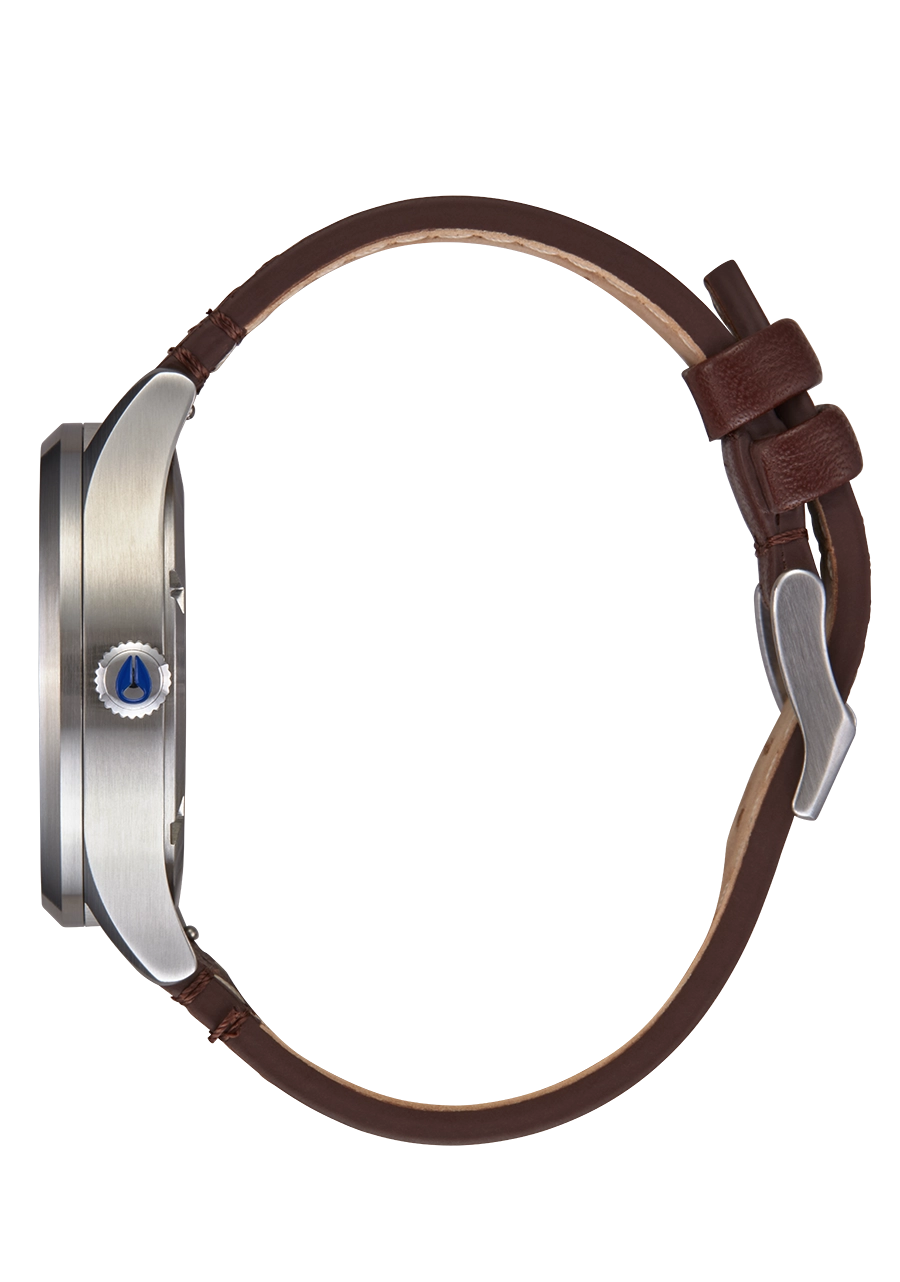Sentry Solar Leather - Navy Sunray / Silver
