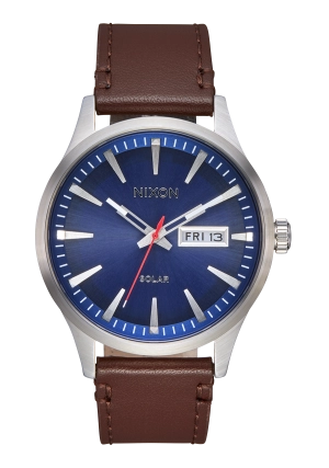 Sentry Solar Leather - Navy Sunray / Silver