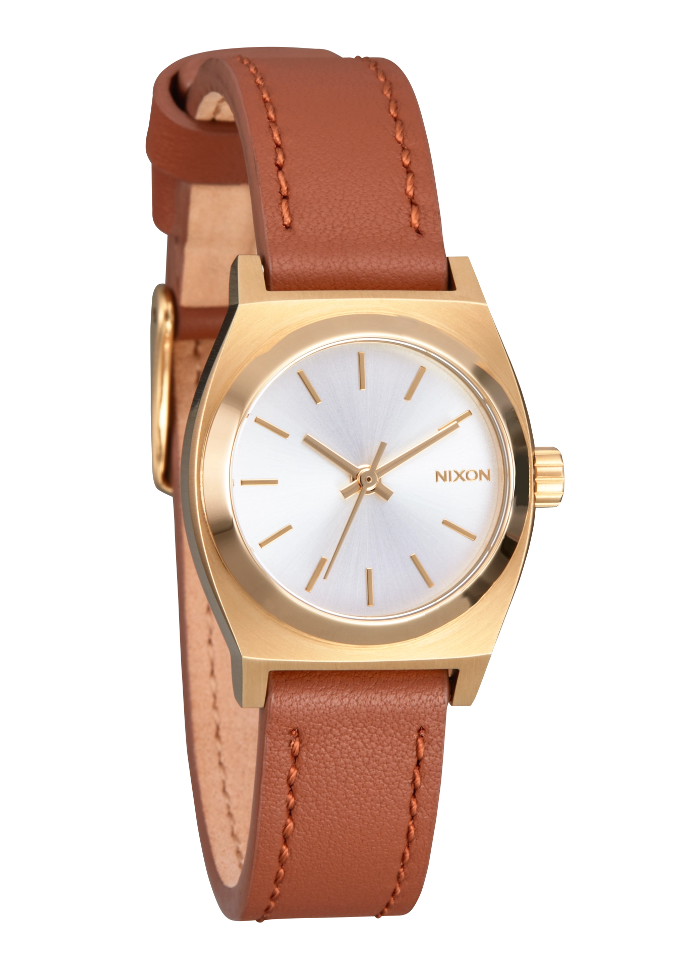 Small Time Teller Leather - Light Gold / White Sunray