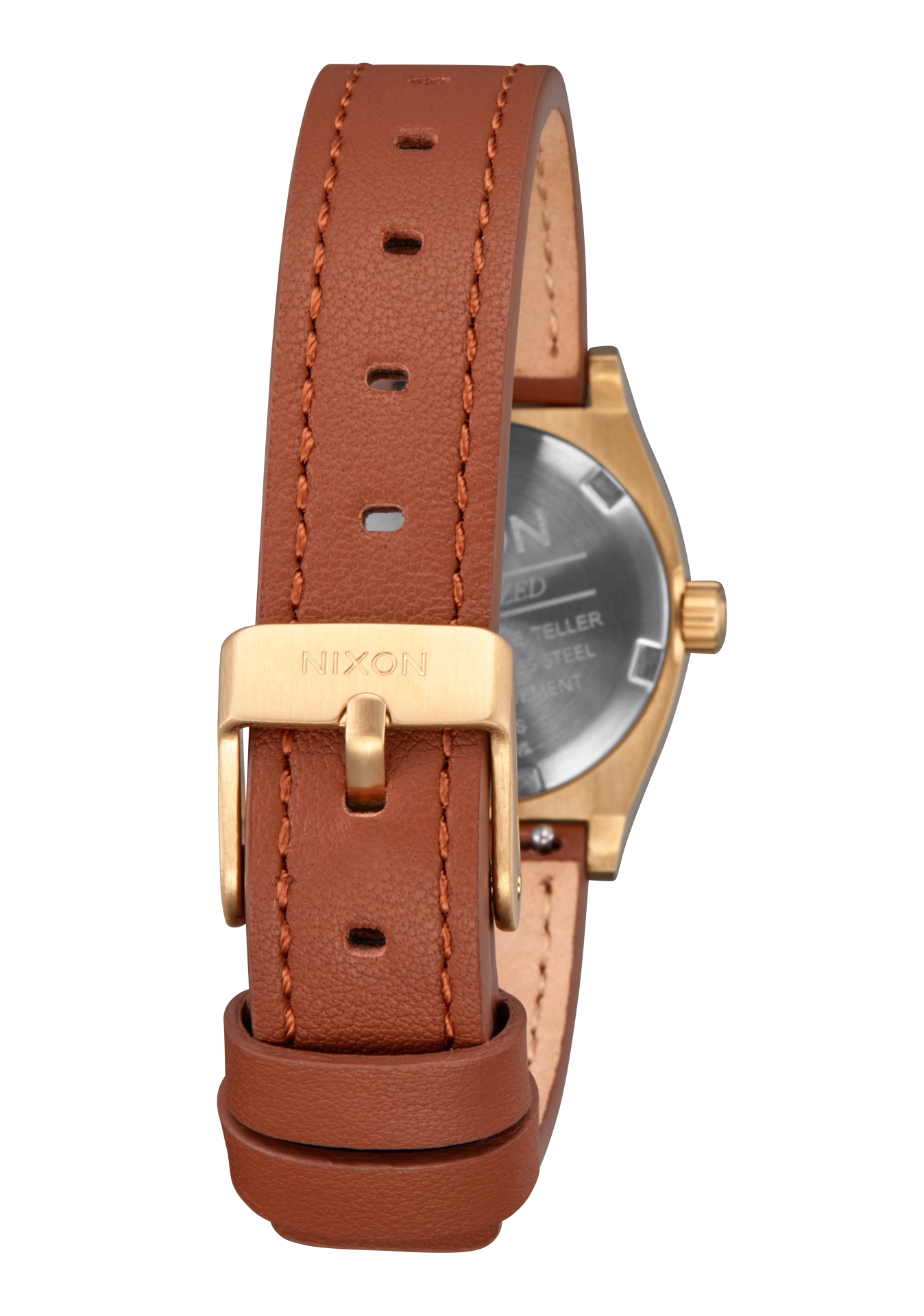 Small Time Teller Leather - Light Gold / White Sunray