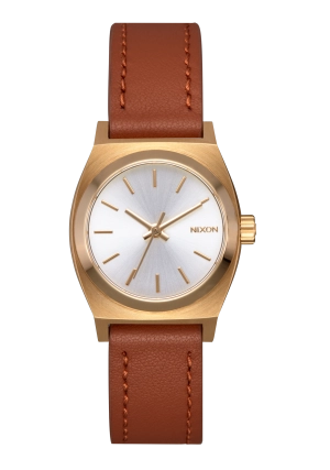 Small Time Teller Leather - Light Gold / White Sunray