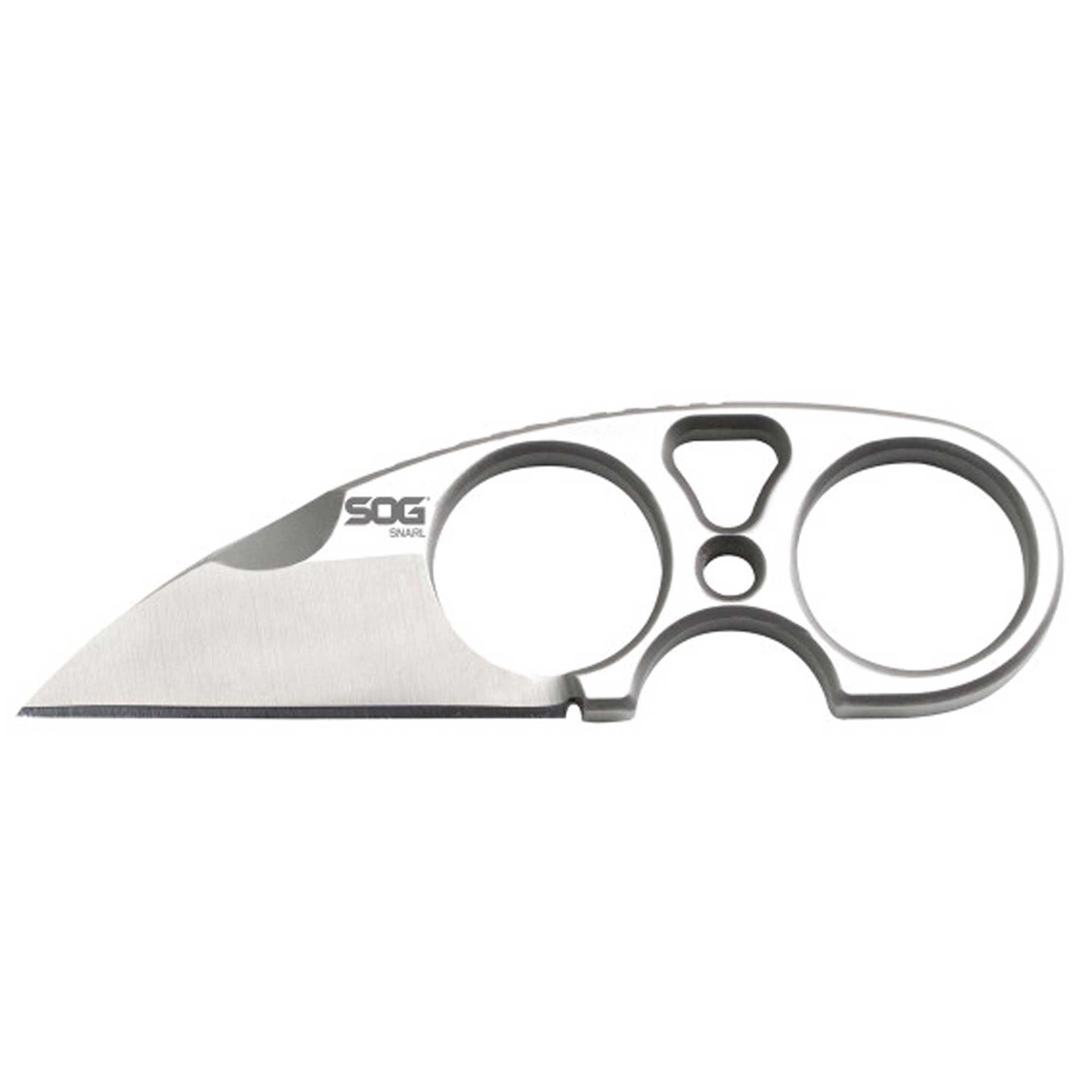 SOG Neck Knife - Snarl Straight Sheepsfoot Satin Stainless Steel Blade | JB01K-CP