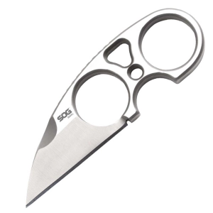 SOG Neck Knife - Snarl Straight Sheepsfoot Satin Stainless Steel Blade | JB01K-CP