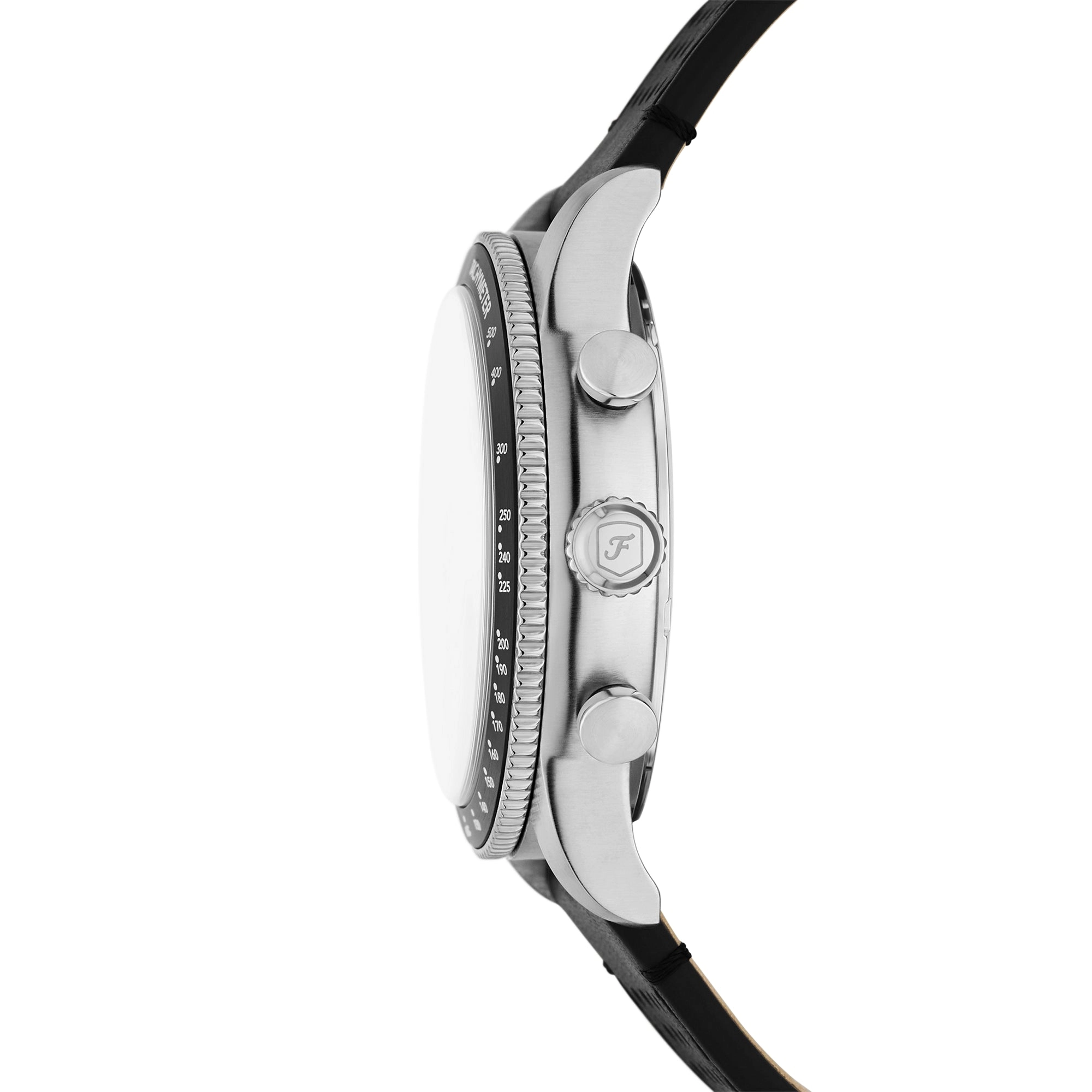 Sport Tourer Chronograph Black Leather Watch