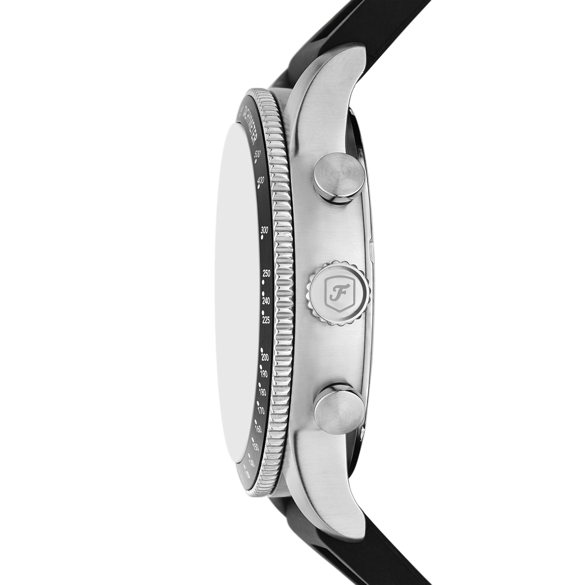 Sport Tourer Chronograph Black Silicone Watch