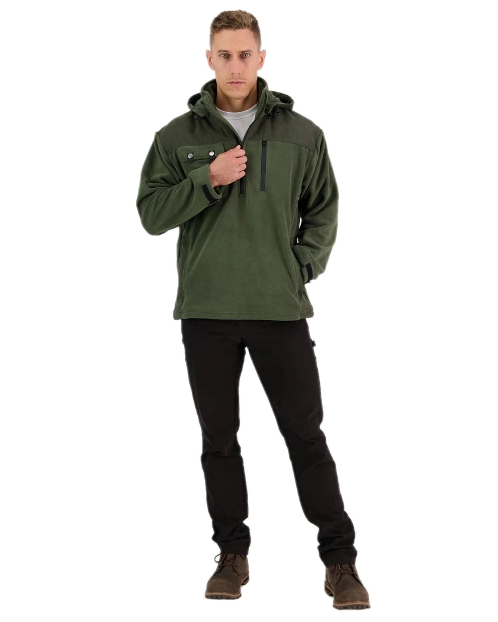 Swanndri Mens High Rock Technical Fleece Hoodie