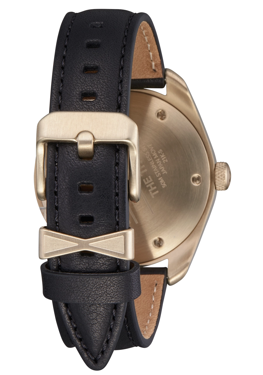 Thalia Leather - Light Gold / Black