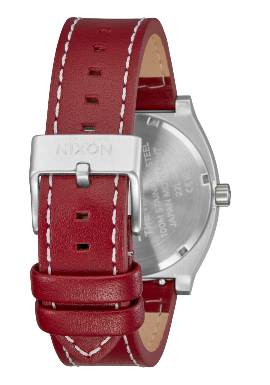 Time Teller Leather - Silver / Egret / Cranberry