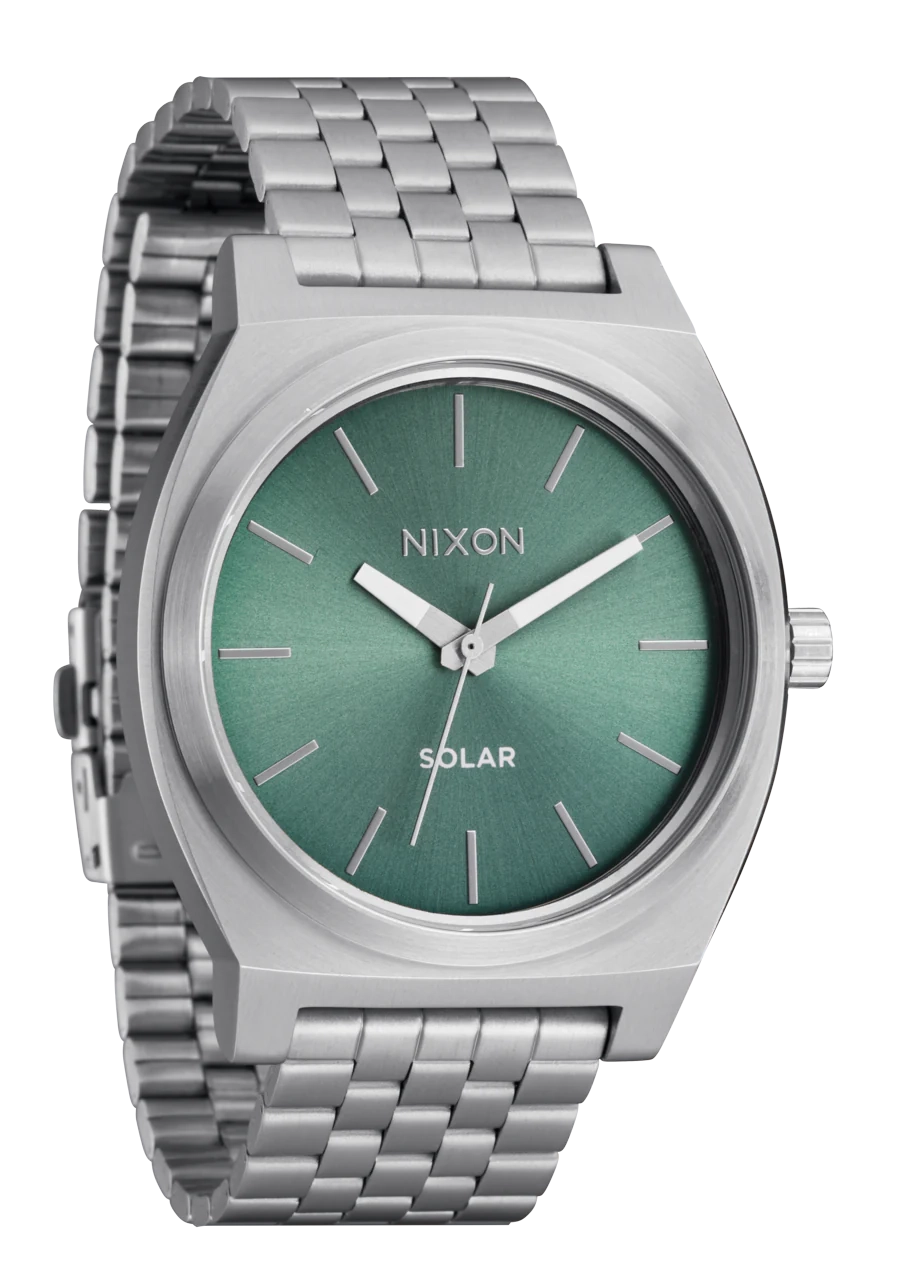 Time Teller Solar - Silver / Jade Sunray