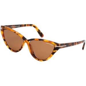 Tom Ford Women's Sunglasses - Colored Havana Plastic Frame Brown Lens | FT0740 55E