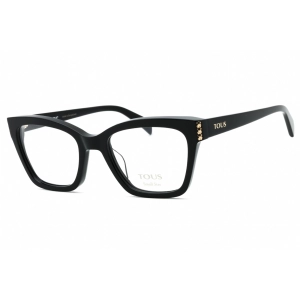 Tous Women's Eyeglasses - Shiny Black Acetate Cat Eye Full Rim Frame | VTOB66W 0700