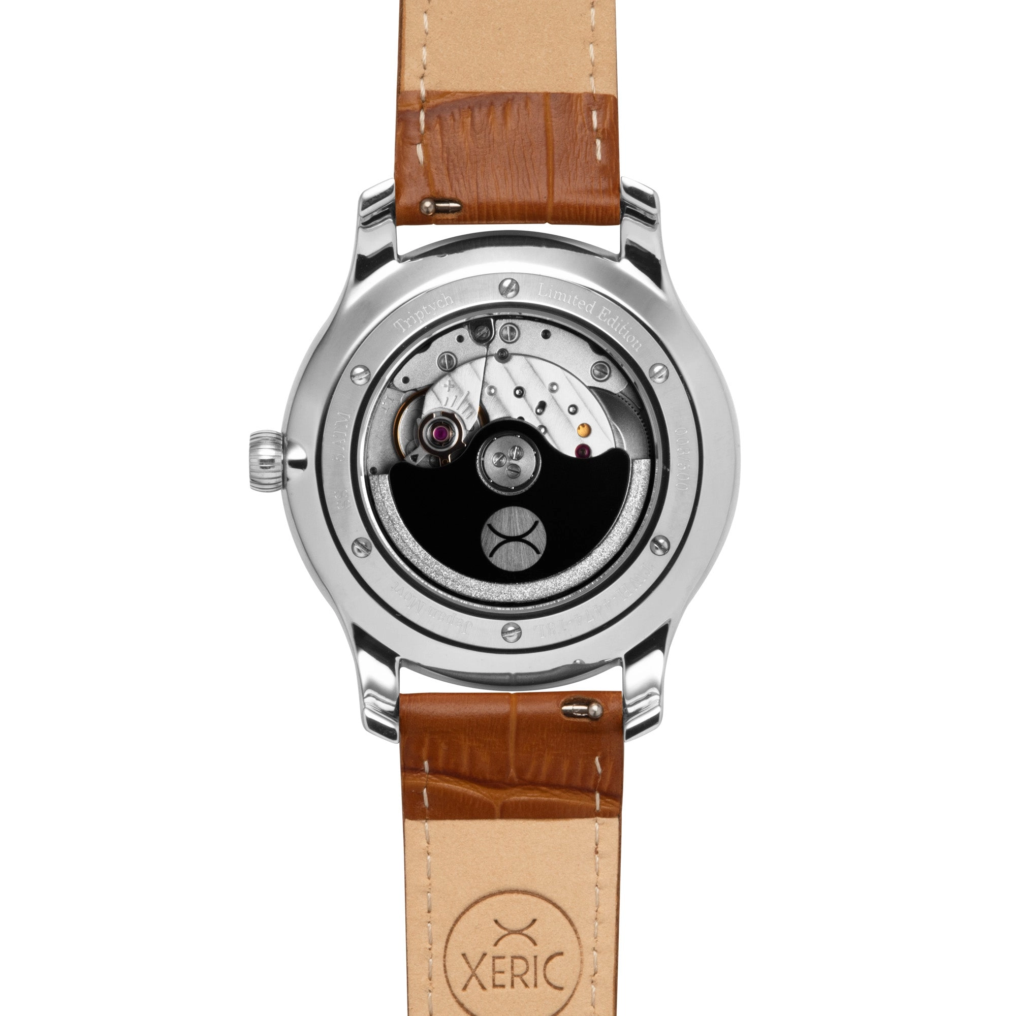 Triptych Automatic Wandering Hour Tan Blue