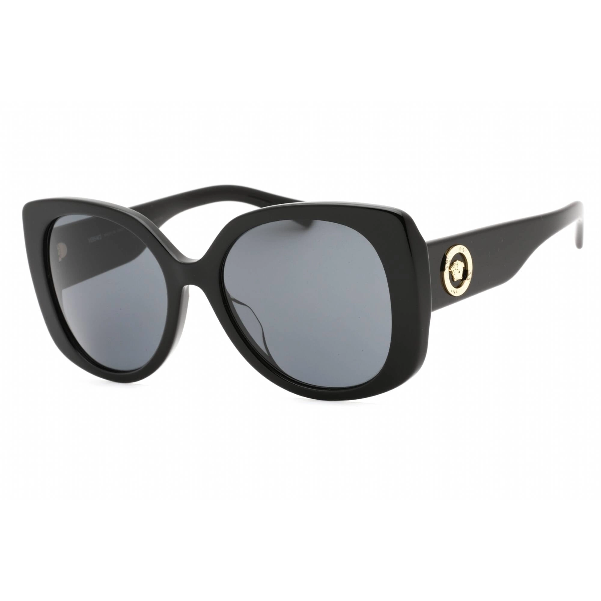Versace Women's Sunglasses - Black Cat Eye Frame Dark Grey Lens | 0VE4387F GB1/87