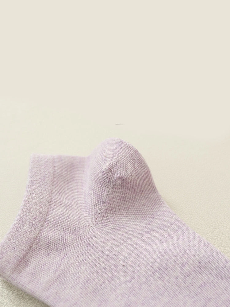 Women's Pure Cotton Candy Color Casual Short Socks