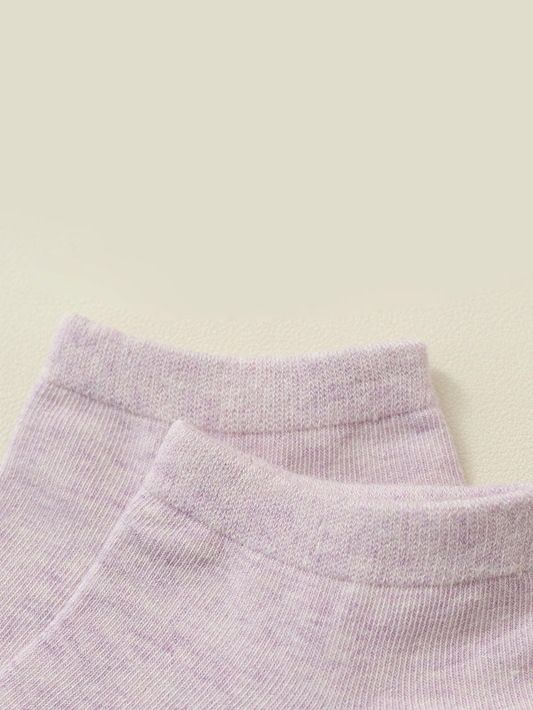 Women's Pure Cotton Candy Color Casual Short Socks