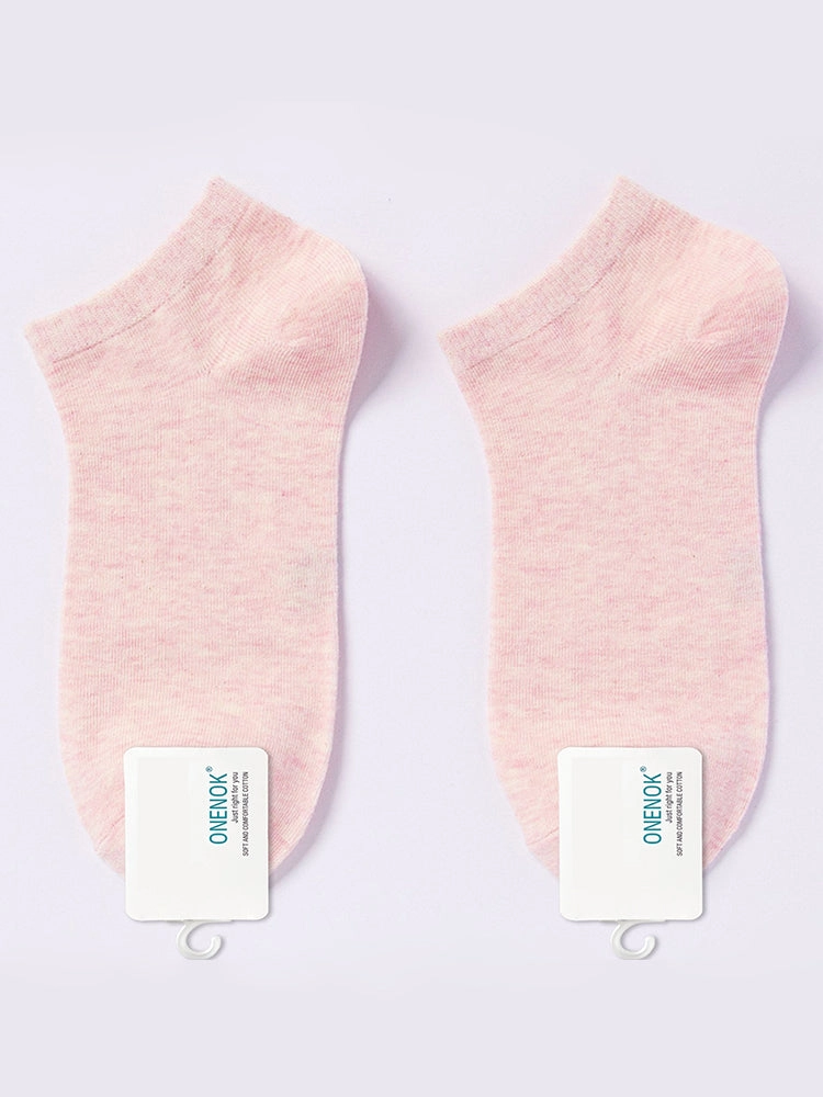 Women's Pure Cotton Candy Color Casual Short Socks