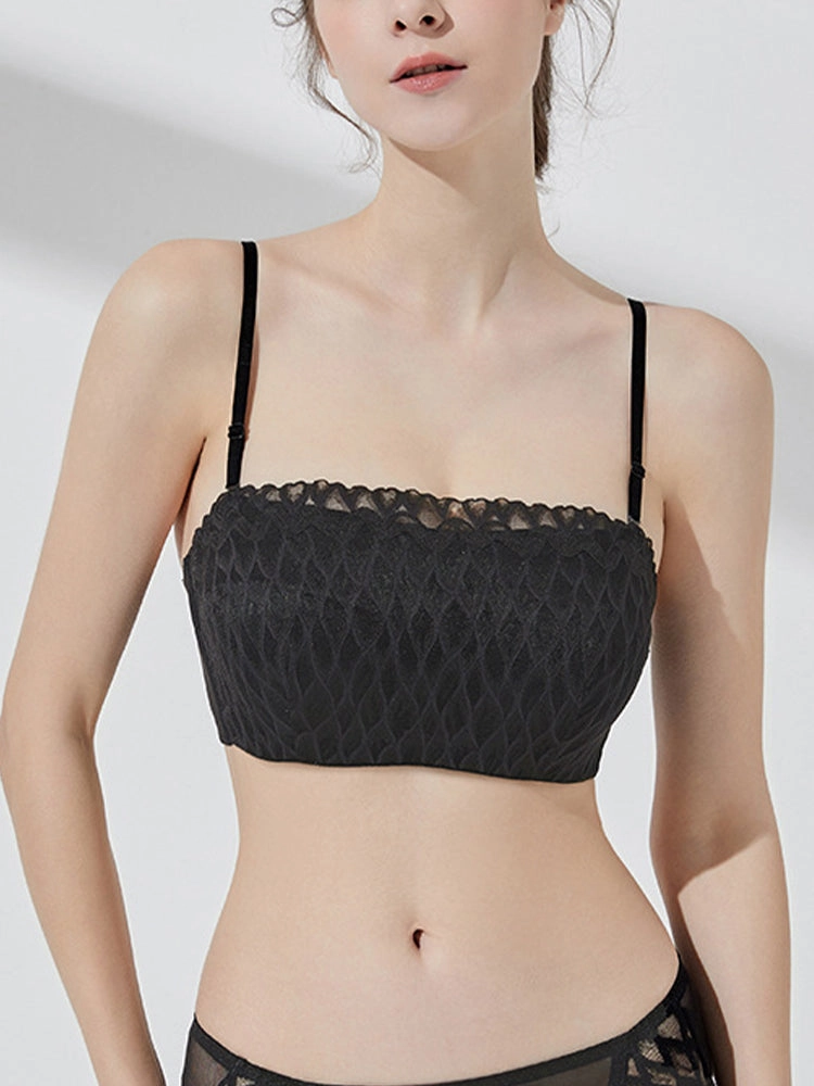 Women's Square Neck Lace Bra – Slim Convertible Straps