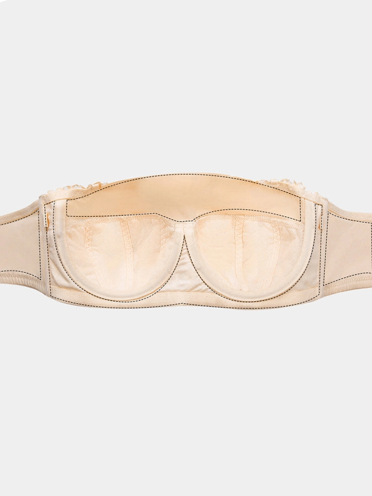 Women's Square Neck Lace Bra – Slim Convertible Straps